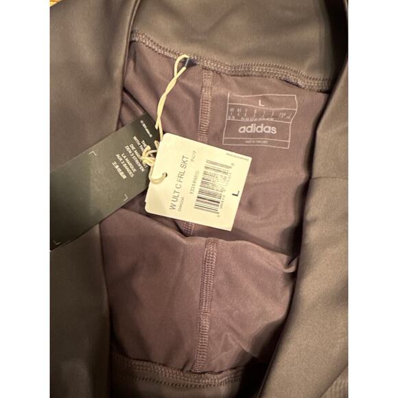 ADIDAS- NEW - golf skirt skort gray size L - Picture 2 of 5